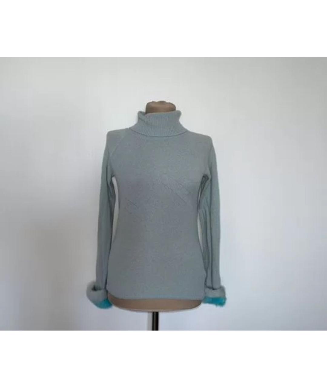 BLUMARINE Голубой шерстяной джемпер / свитер, фото 8