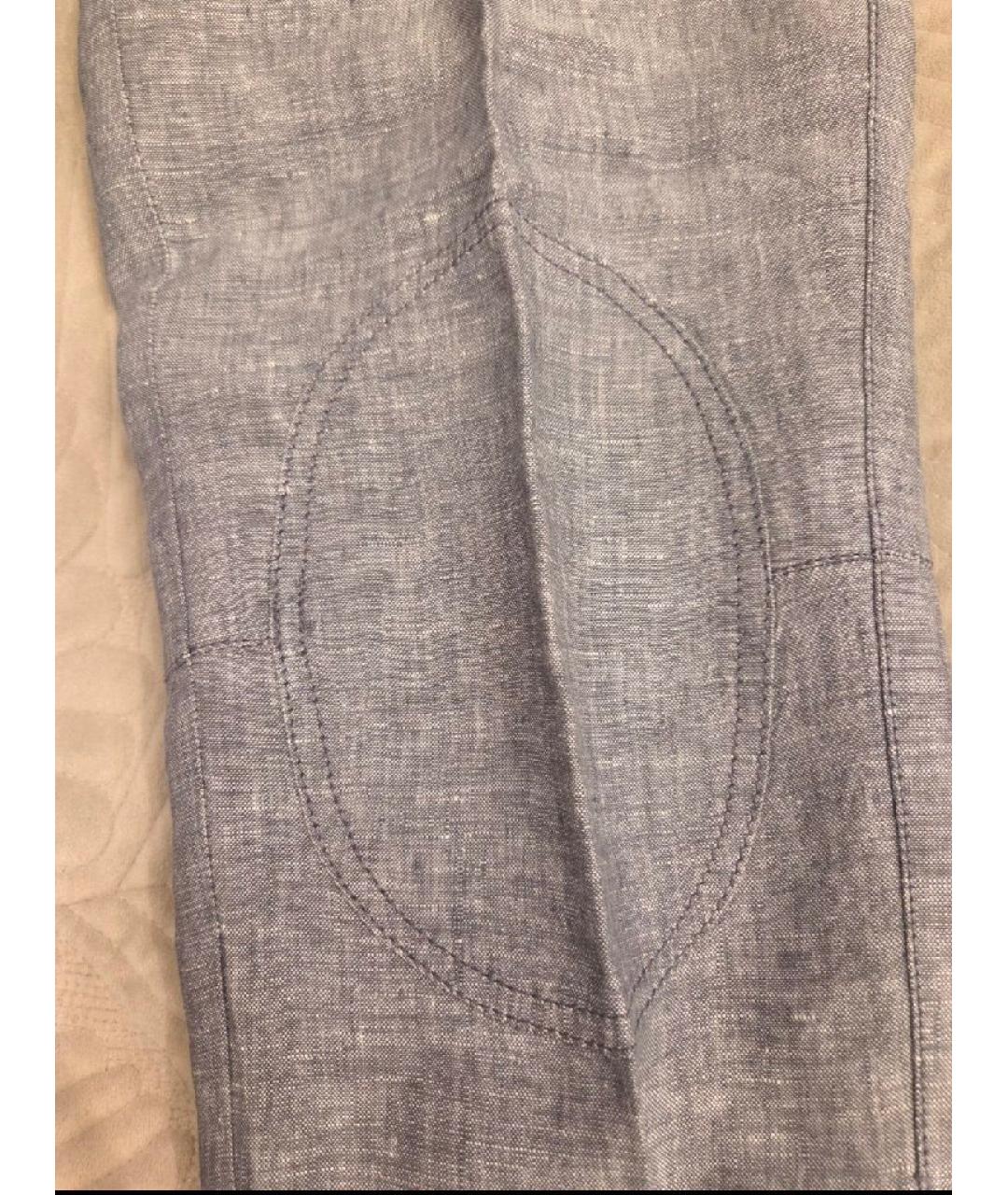 TRUSSARDI JEANS Серые льняные бриджи, фото 3