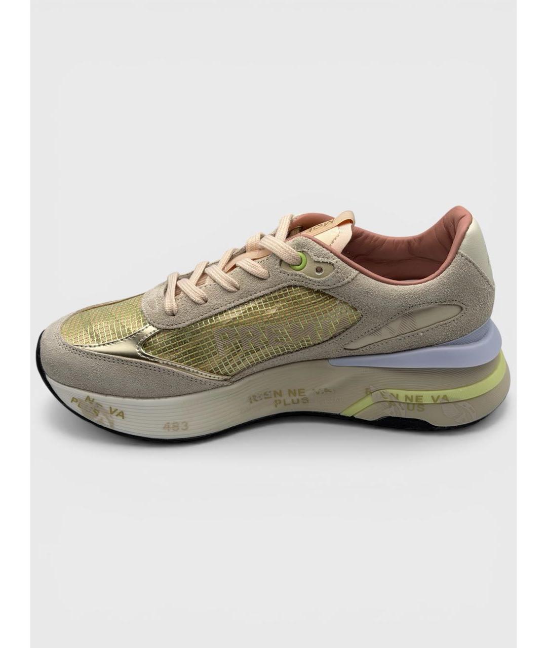 PREMIATA Бежевые замшевые кроссовки, фото 3