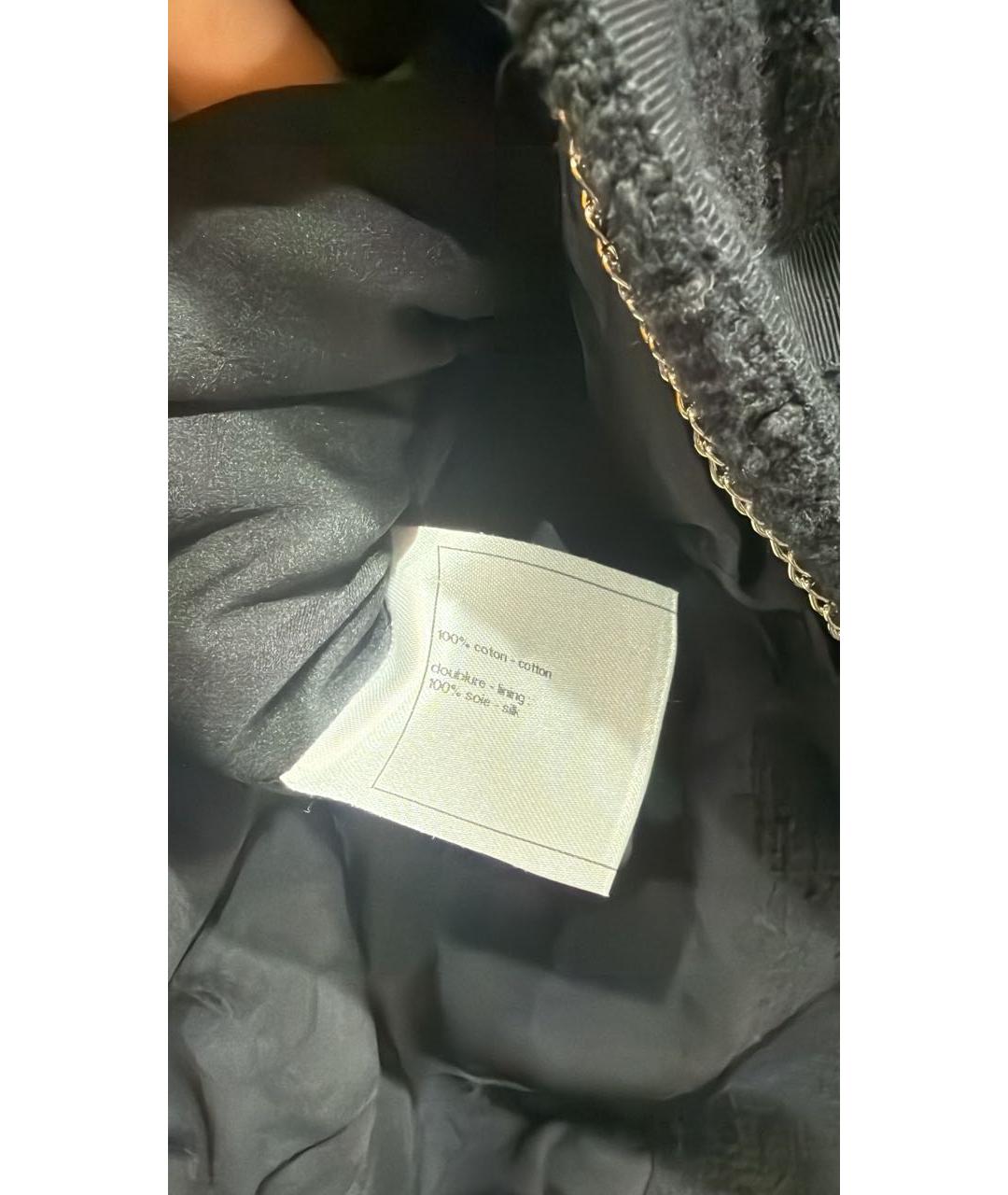 CHANEL Черный хлопковый жакет/пиджак, фото 5