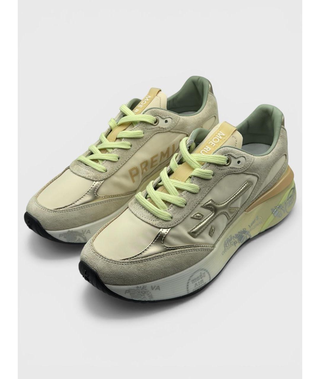 PREMIATA Бежевые замшевые кроссовки, фото 2