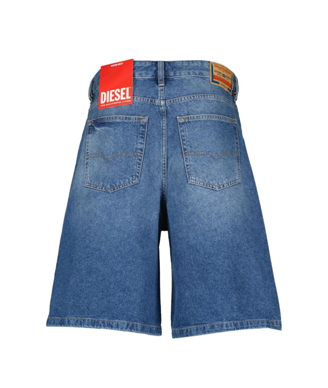 DIESEL Синие хлопковые шорты, фото 4