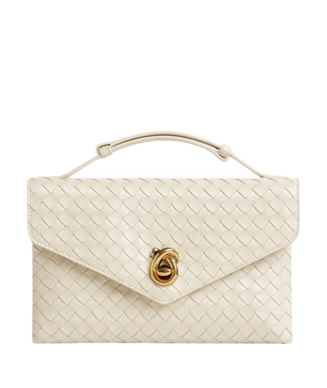 BOTTEGA VENETA Бежевая кожаная сумка через плечо, фото 1