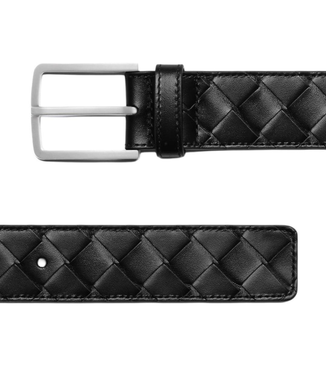 BOTTEGA VENETA Черный кожаный ремень, фото 3