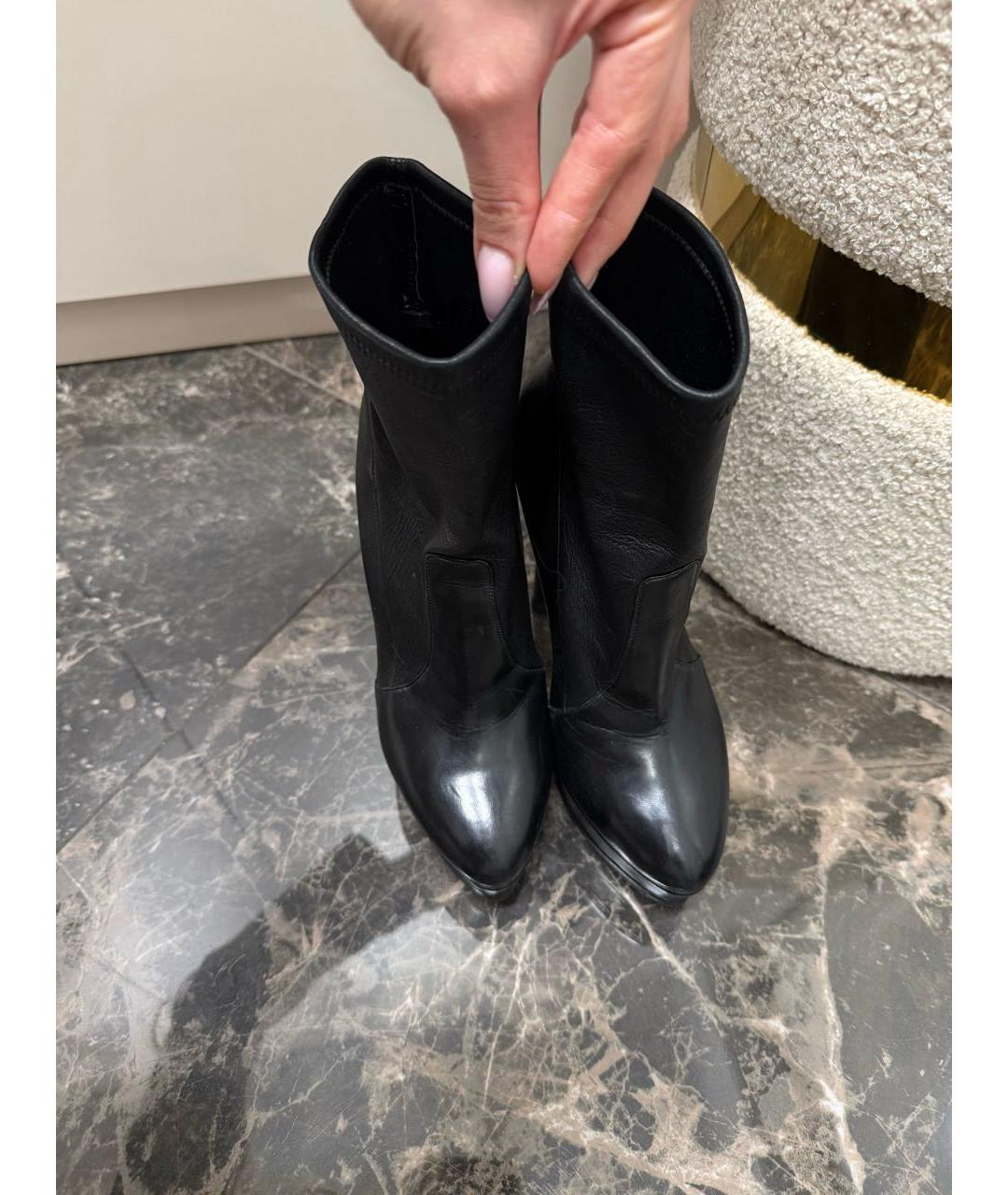 CASADEI Черные кожаные ботильоны, фото 6
