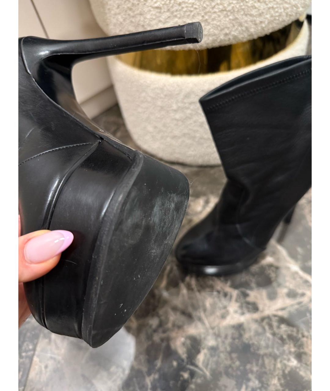 CASADEI Черные кожаные ботильоны, фото 4