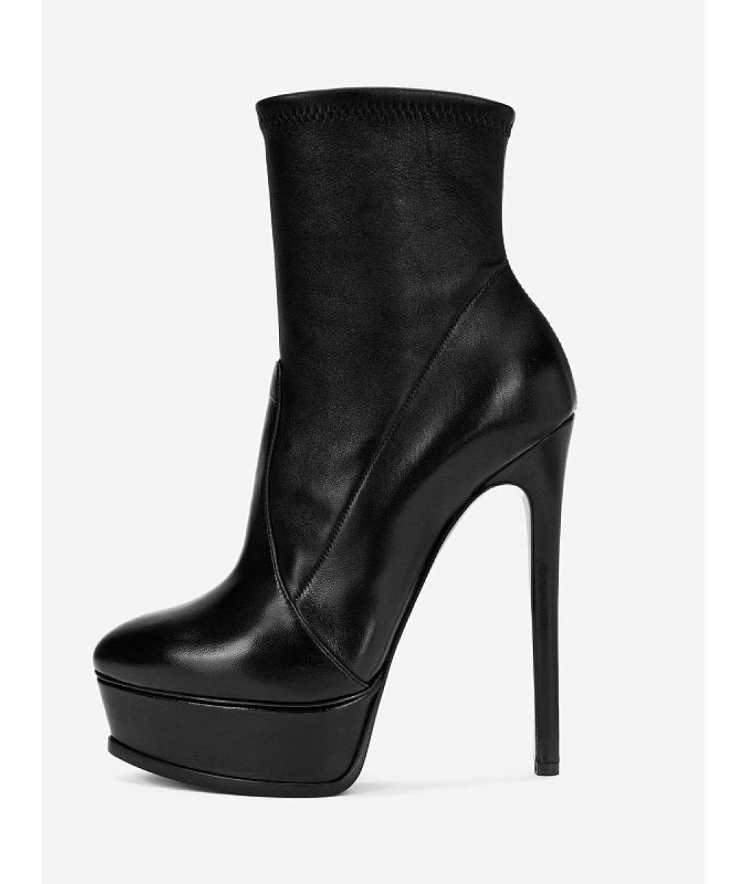 CASADEI Черные кожаные ботильоны, фото 9