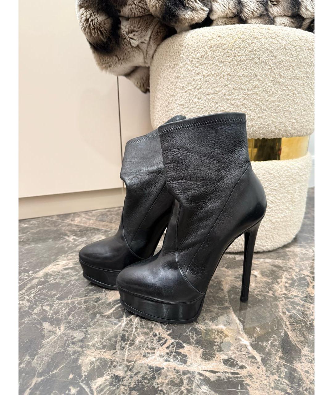 CASADEI Черные кожаные ботильоны, фото 2