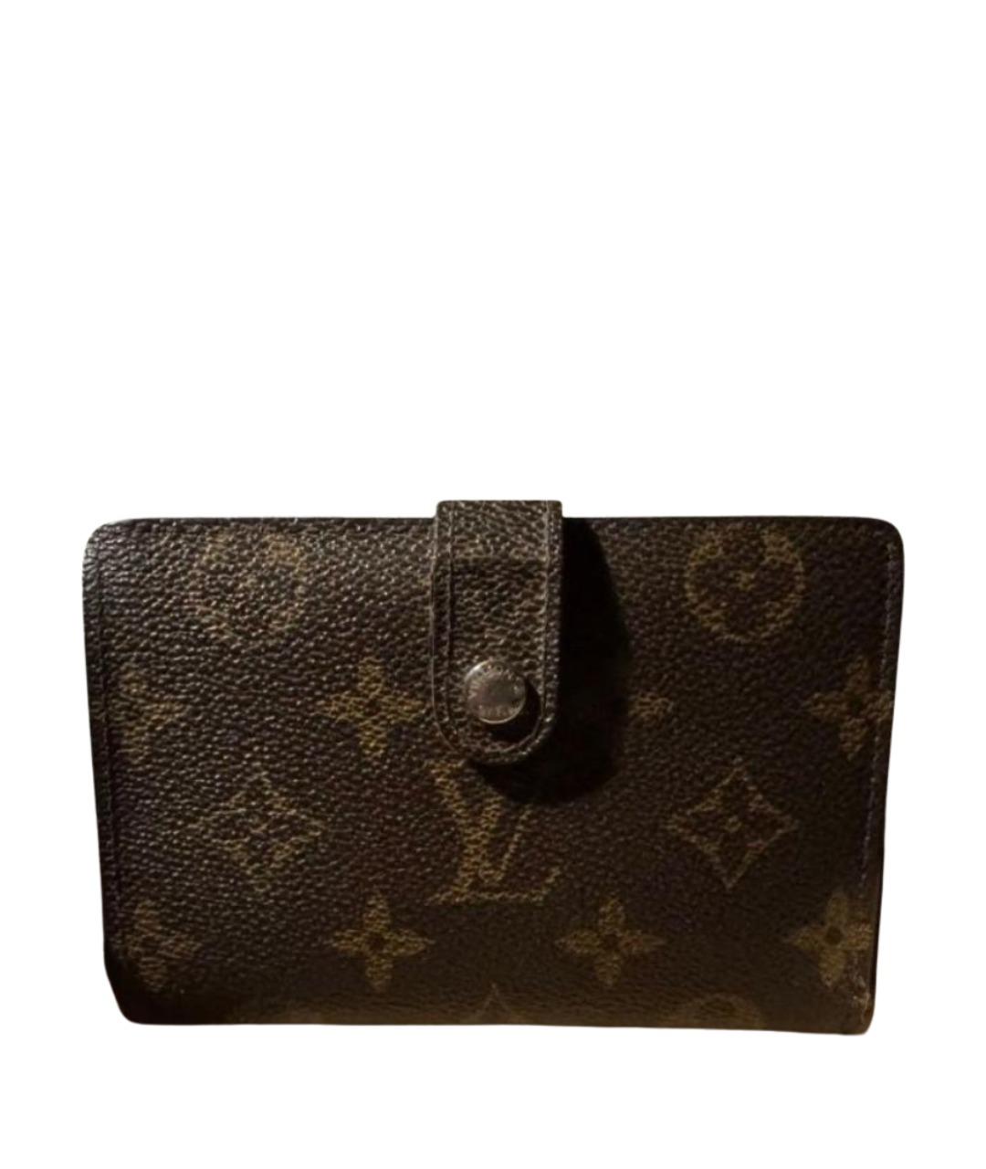 LOUIS VUITTON Коричневый кожаный кошелек, фото 1