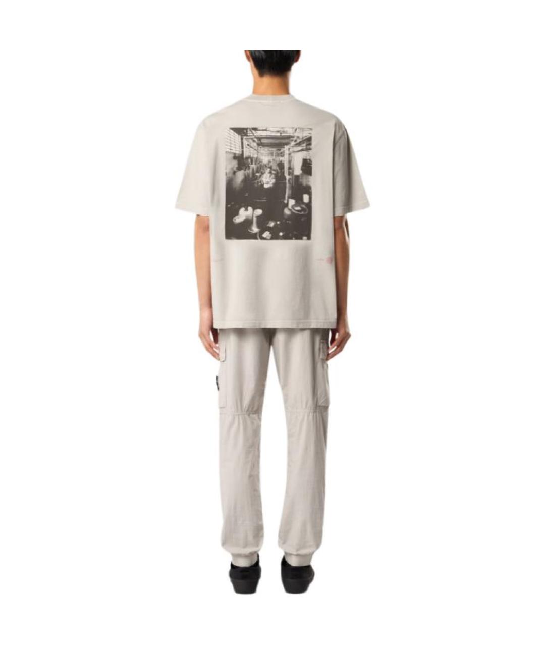 STONE ISLAND Серая футболка, фото 4