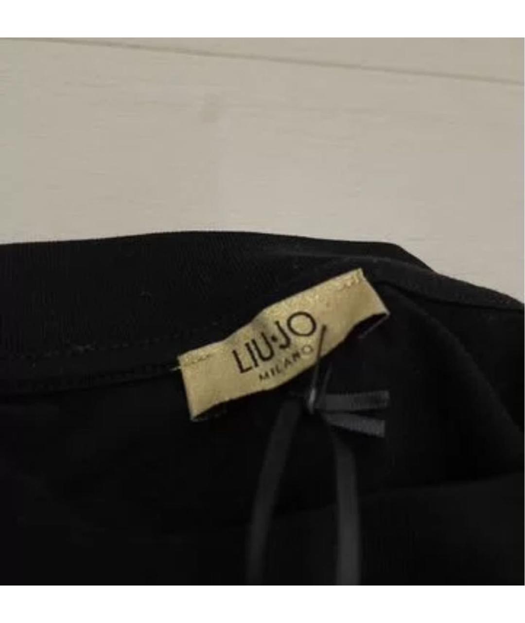LIU JO Черная хлопковая футболка, фото 5