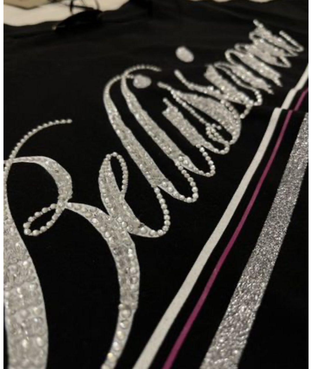 LIU JO Черная хлопковая футболка, фото 3