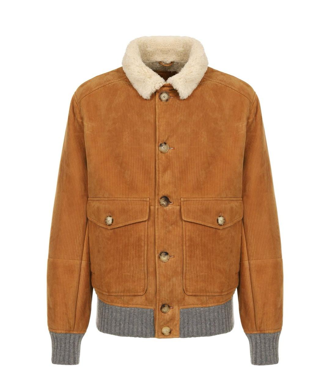 BRUNELLO CUCINELLI Коричневая дубленка/шуба, фото 1