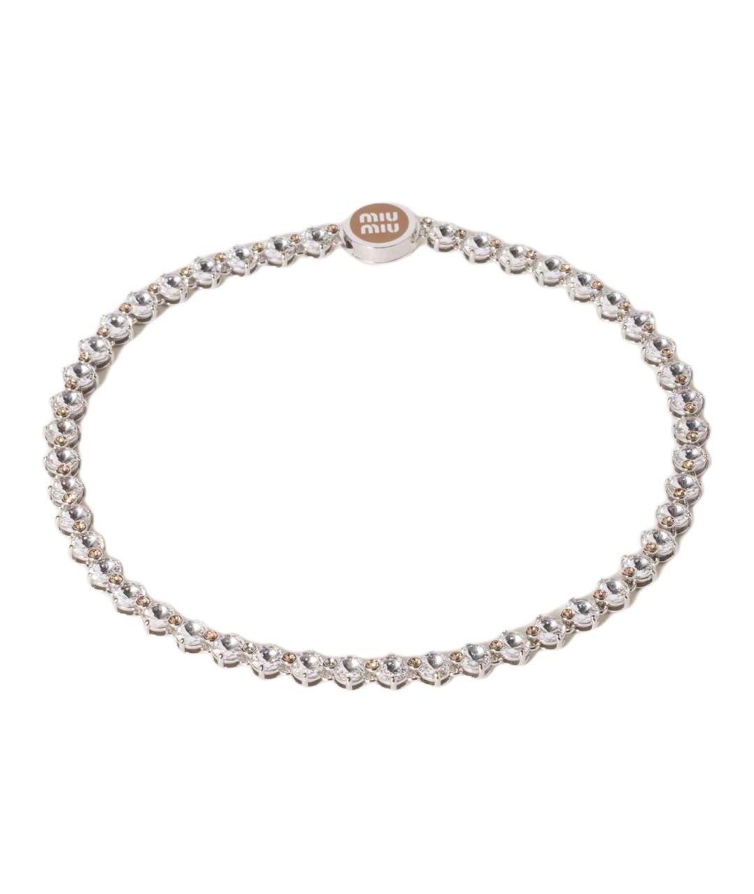 MIU MIU Серебряное латунное колье, фото 1