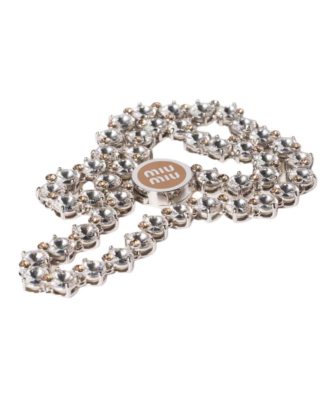 MIU MIU Серебряное латунное колье, фото 2