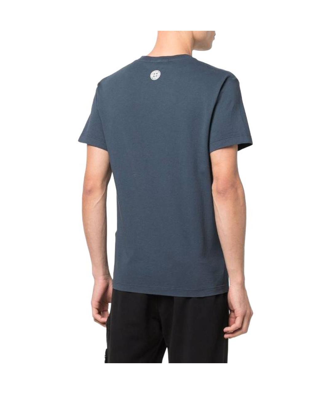 STONE ISLAND Темно-синяя футболка, фото 5