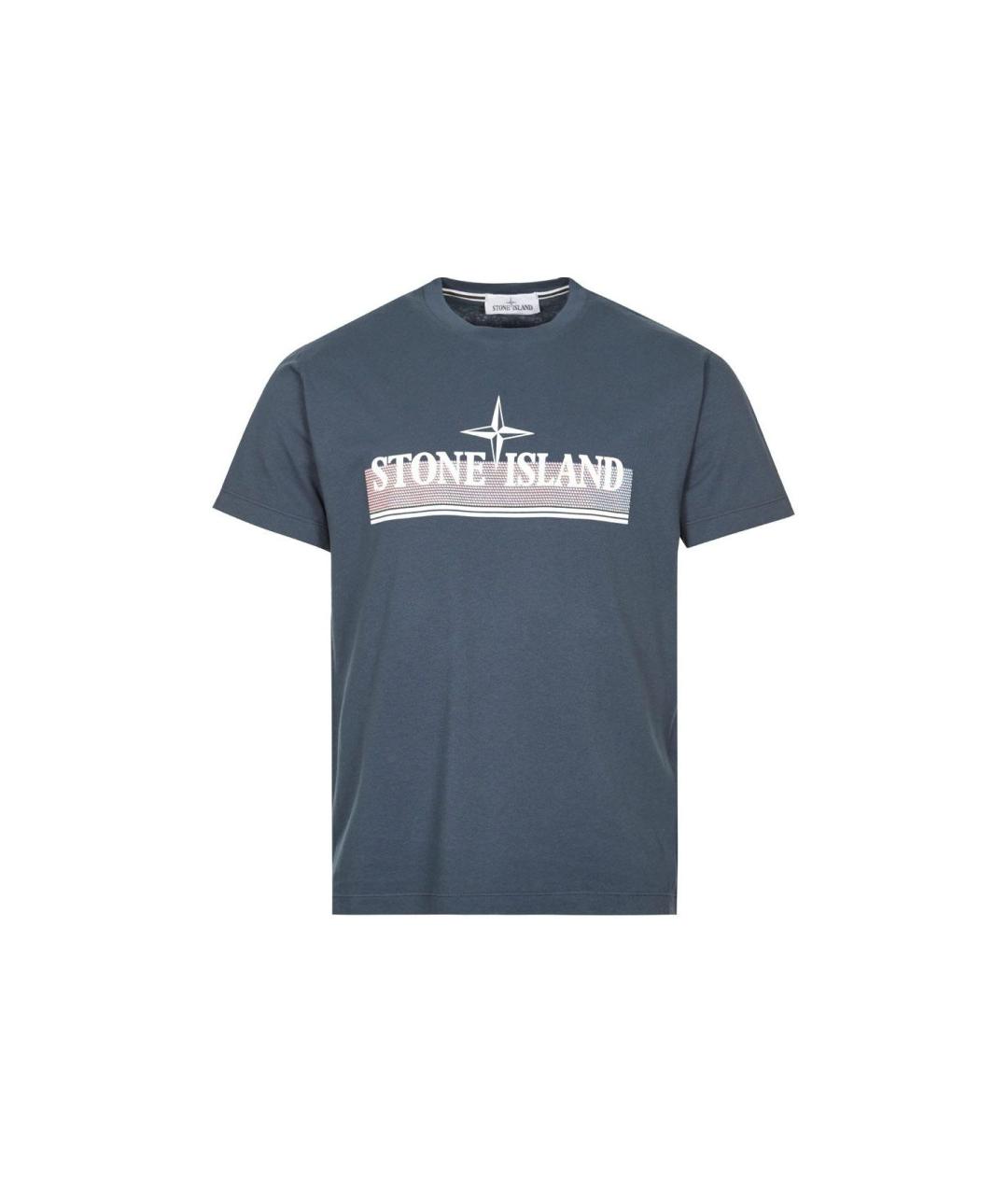 STONE ISLAND Темно-синяя футболка, фото 6