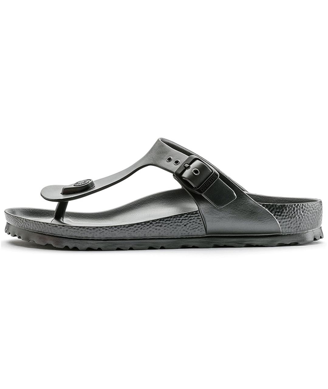 BIRKENSTOCK Антрацитовые шлепанцы, фото 2