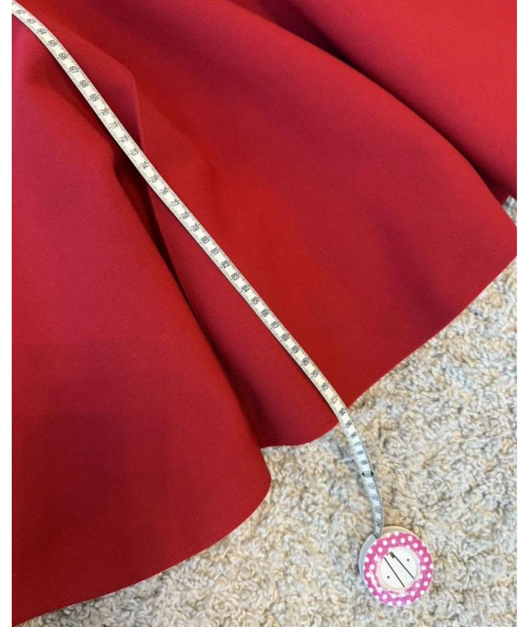 SAINT LAURENT Красное полиэстеровое коктейльное платье, фото 5