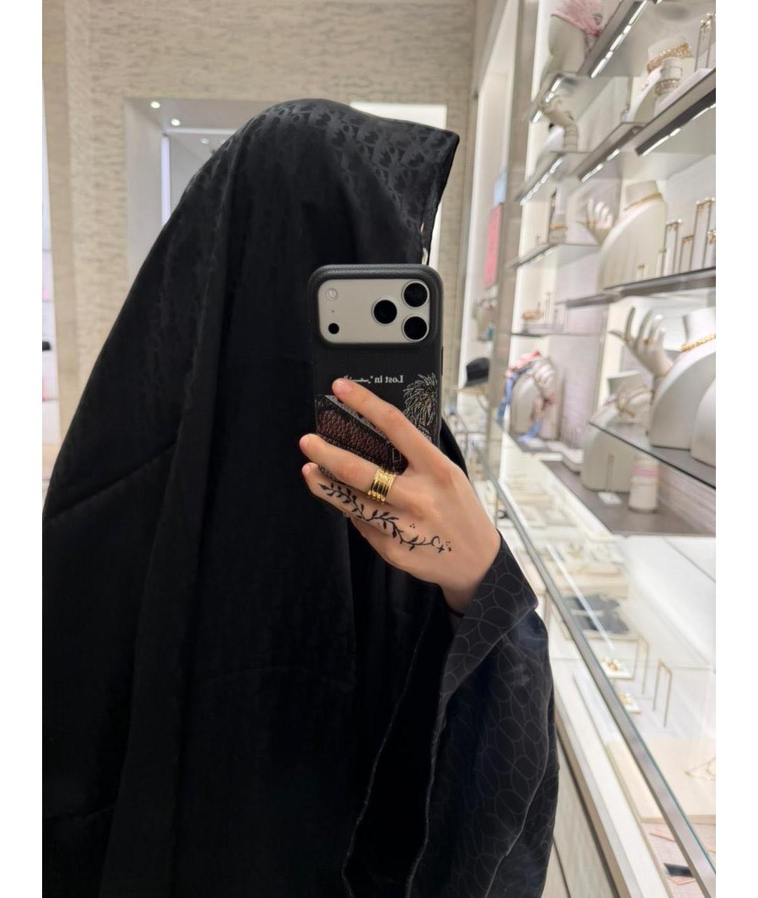 CHRISTIAN DIOR Черный шелковый шарф, фото 2