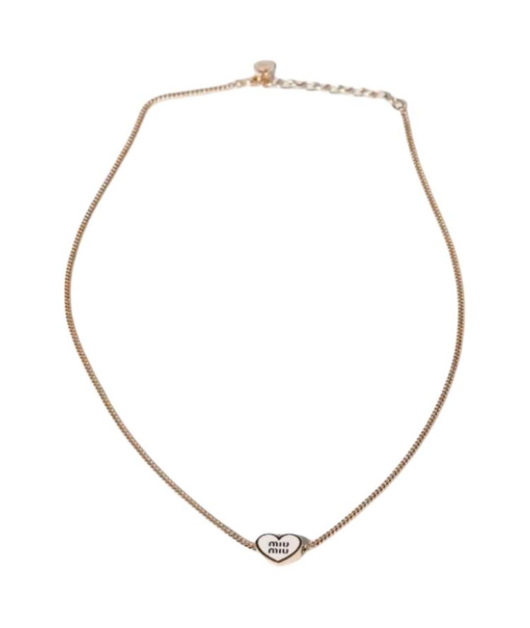 MIU MIU Золотое колье, фото 1