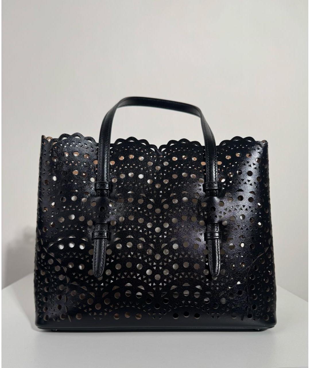 ALAIA Черная кожаная сумка тоут, фото 6