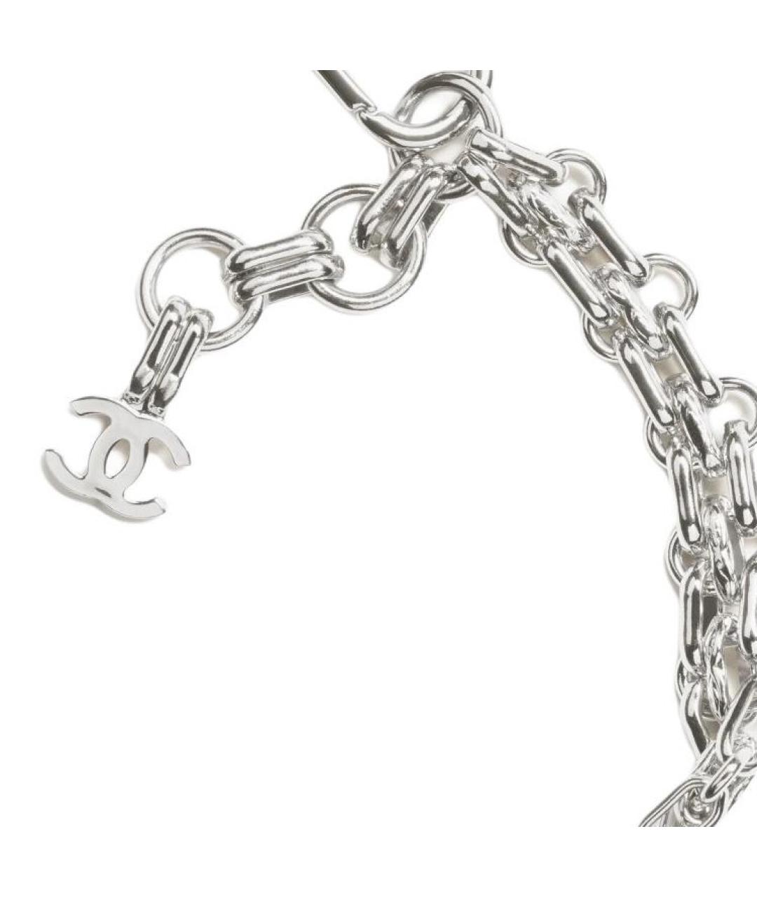 CHANEL Серебряное металлическое колье, фото 3