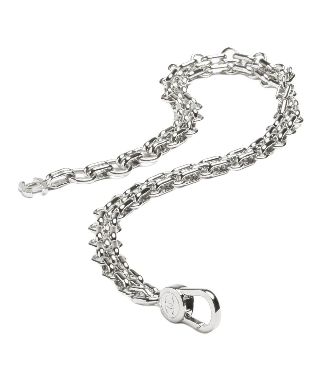 CHANEL Серебряное металлическое колье, фото 2