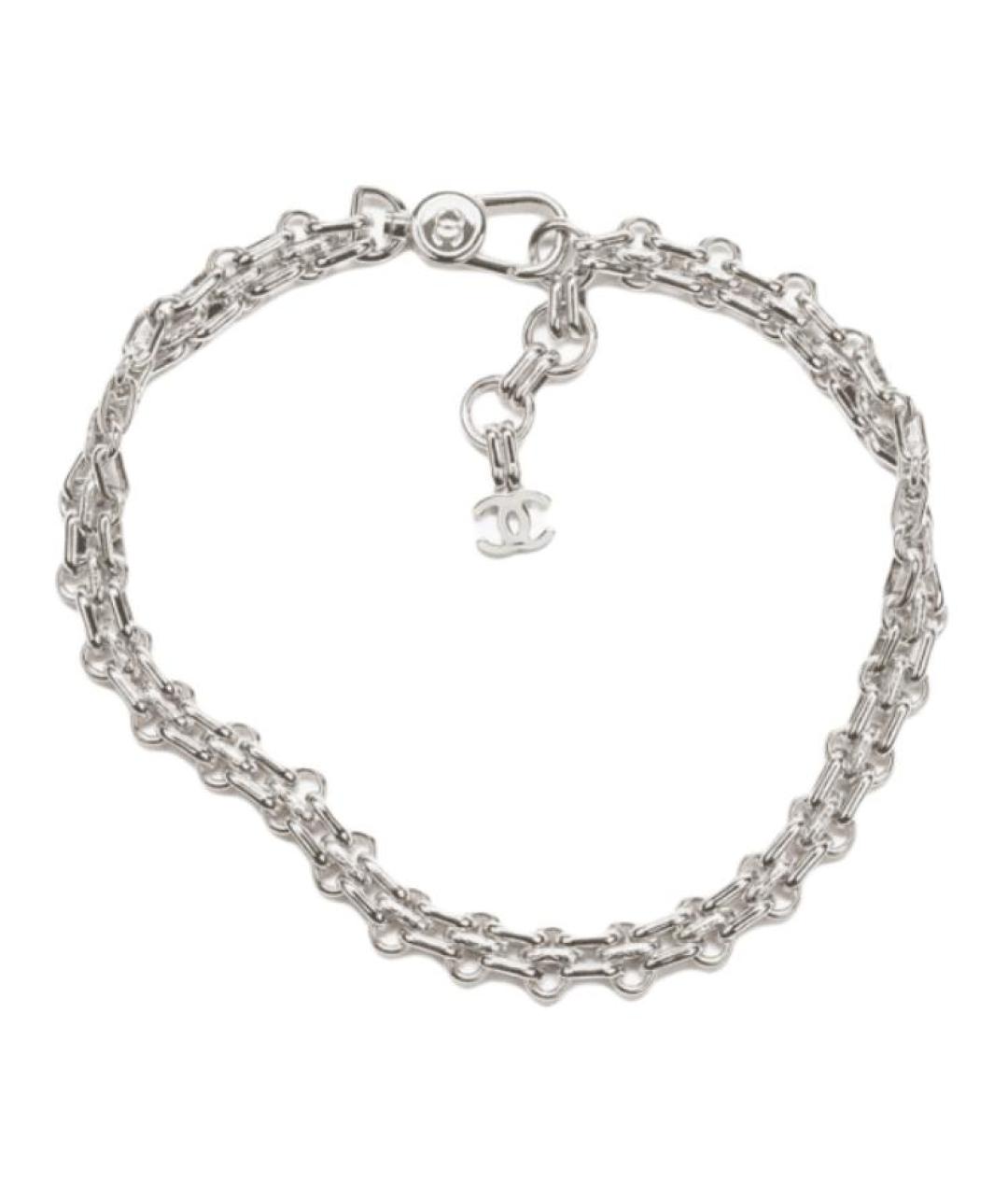 CHANEL Серебряное металлическое колье, фото 1