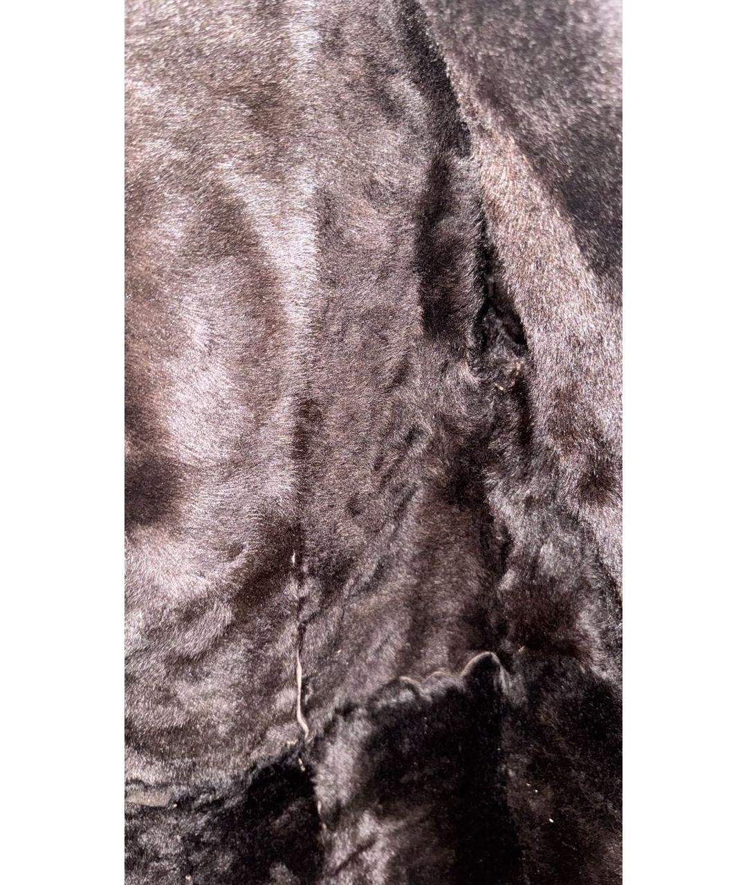 WEEKEND MAX MARA Черная кожаная дубленка, фото 4