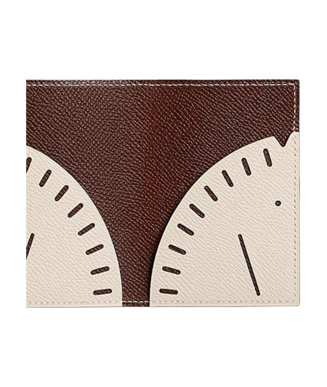 HERMES Бежевый кожаный кардхолдер, фото 3