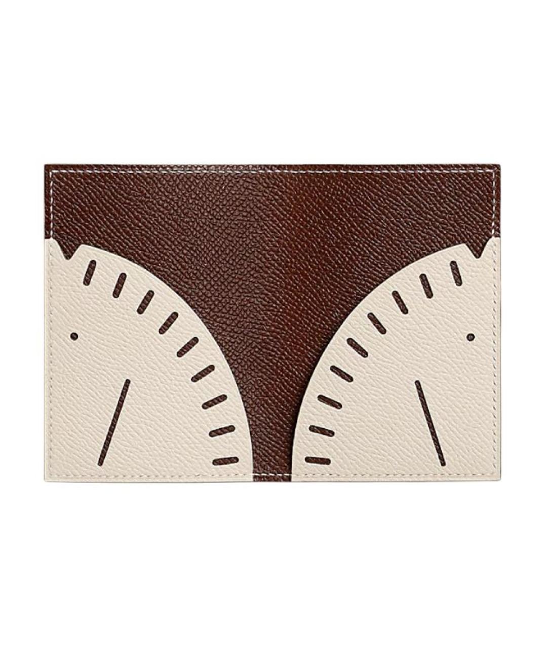 HERMES Бежевый кожаный кардхолдер, фото 2