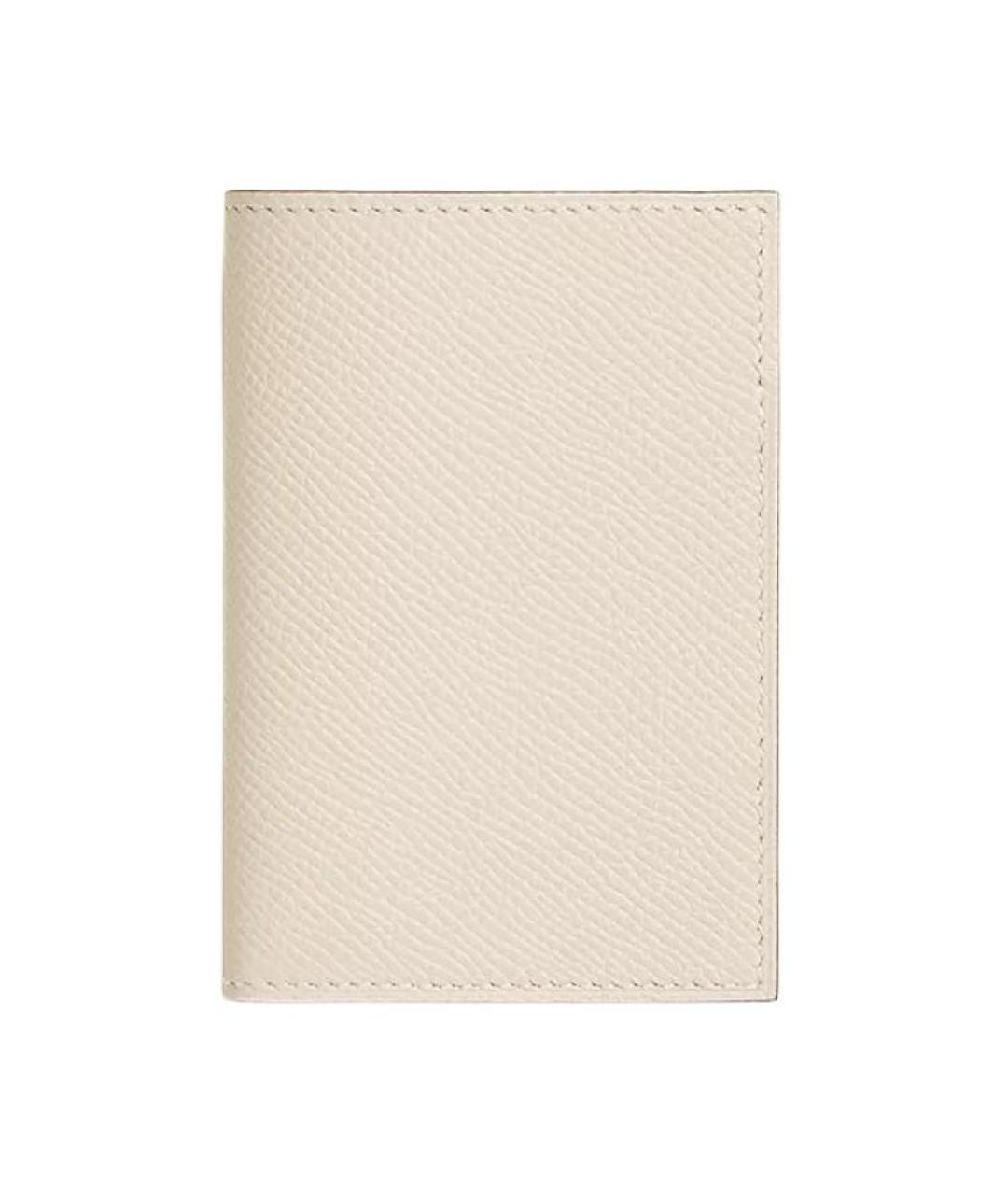 HERMES Бежевый кожаный кардхолдер, фото 4