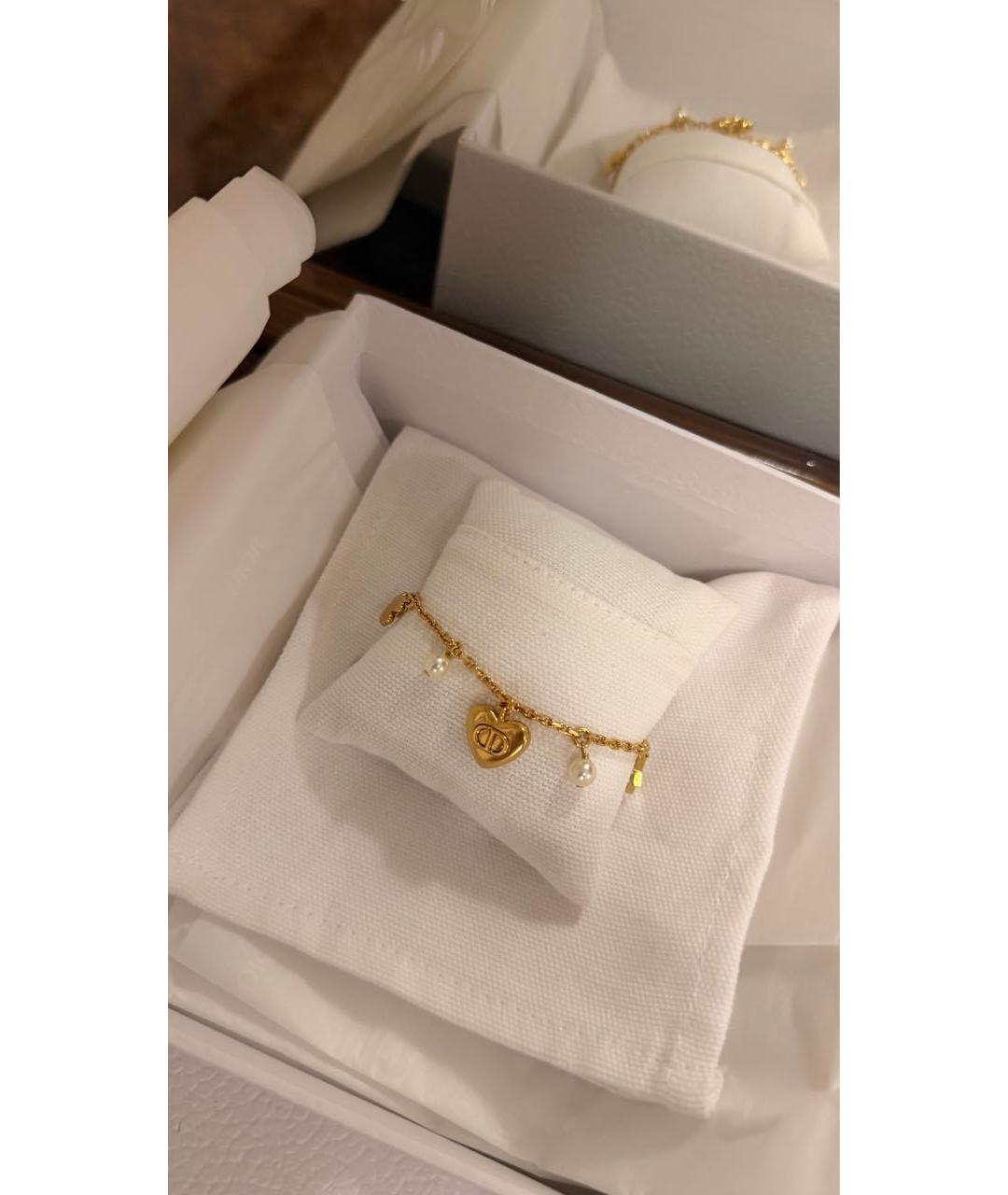 CHRISTIAN DIOR Золотой позолоченный браслет, фото 2