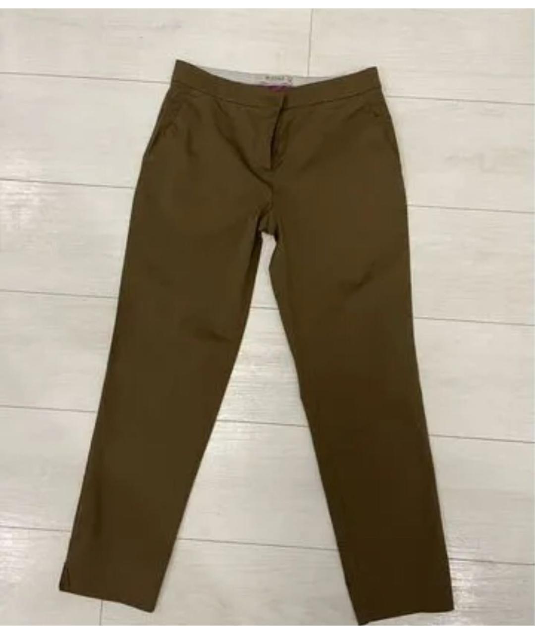 ETRO Коричневые хлопковые прямые брюки, фото 5