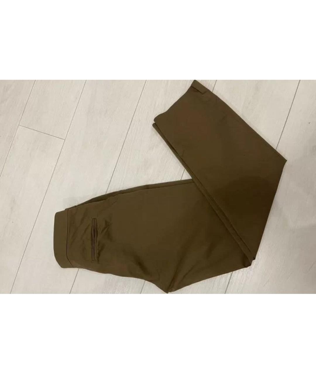 ETRO Коричневые хлопковые прямые брюки, фото 2