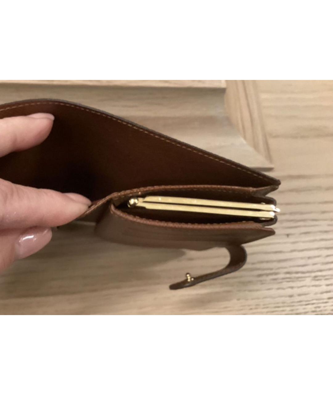 LOUIS VUITTON Коричневый кошелек, фото 5