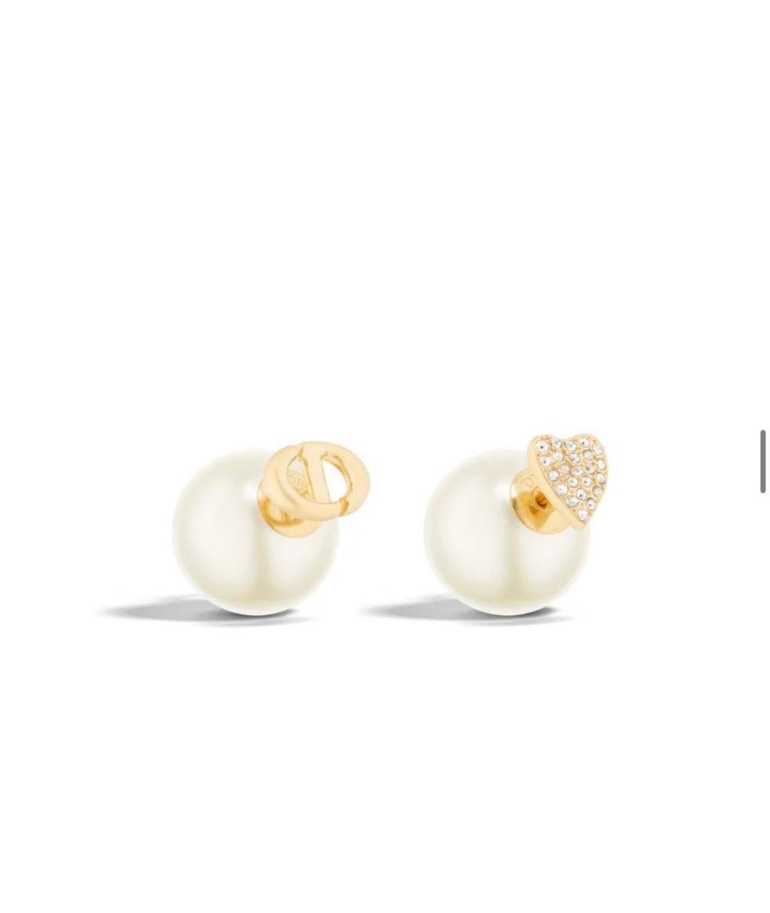 CHRISTIAN DIOR Золотые жемчужные серьги, фото 7