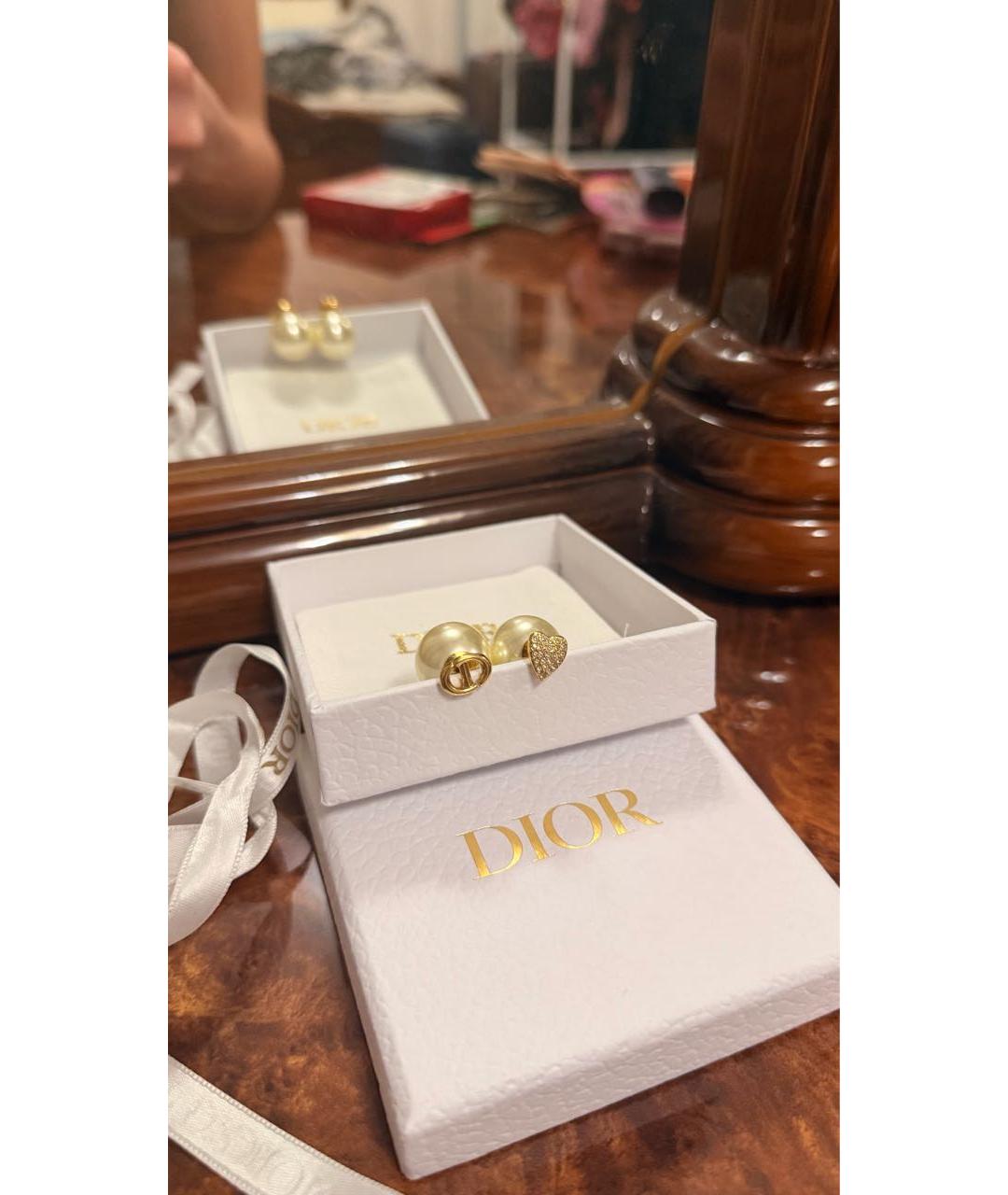 CHRISTIAN DIOR Золотые жемчужные серьги, фото 4