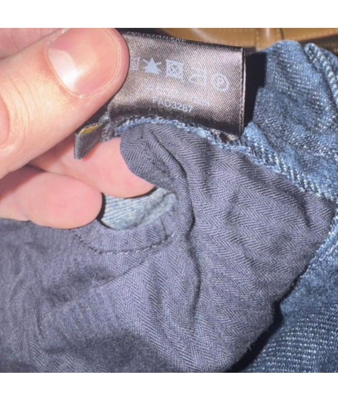 LORO PIANA Темно-синие хлопковые джинсы слим, фото 4