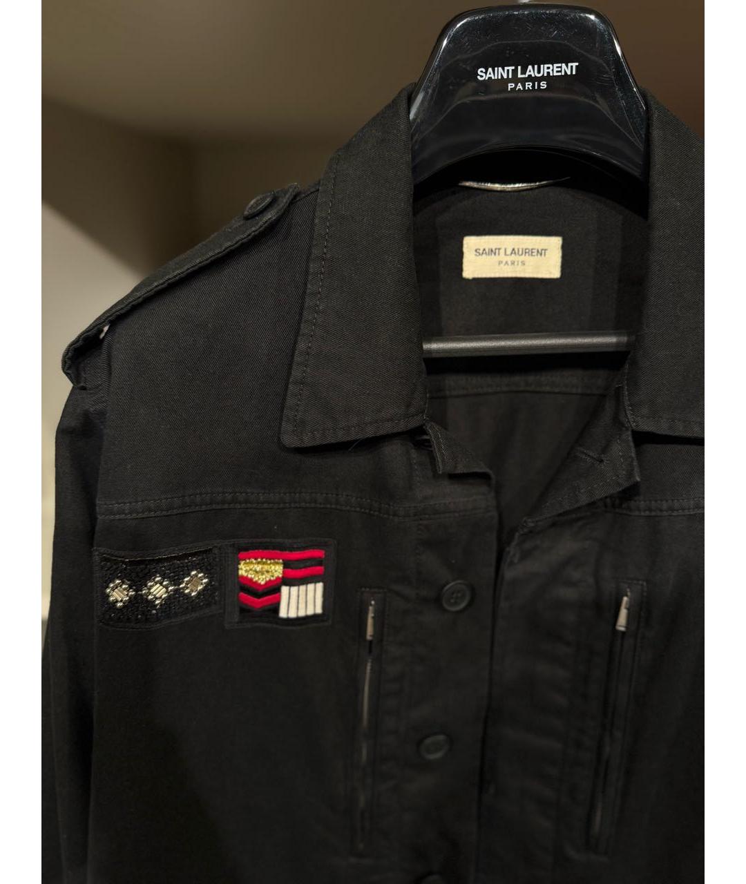 SAINT LAURENT Черная куртка, фото 3