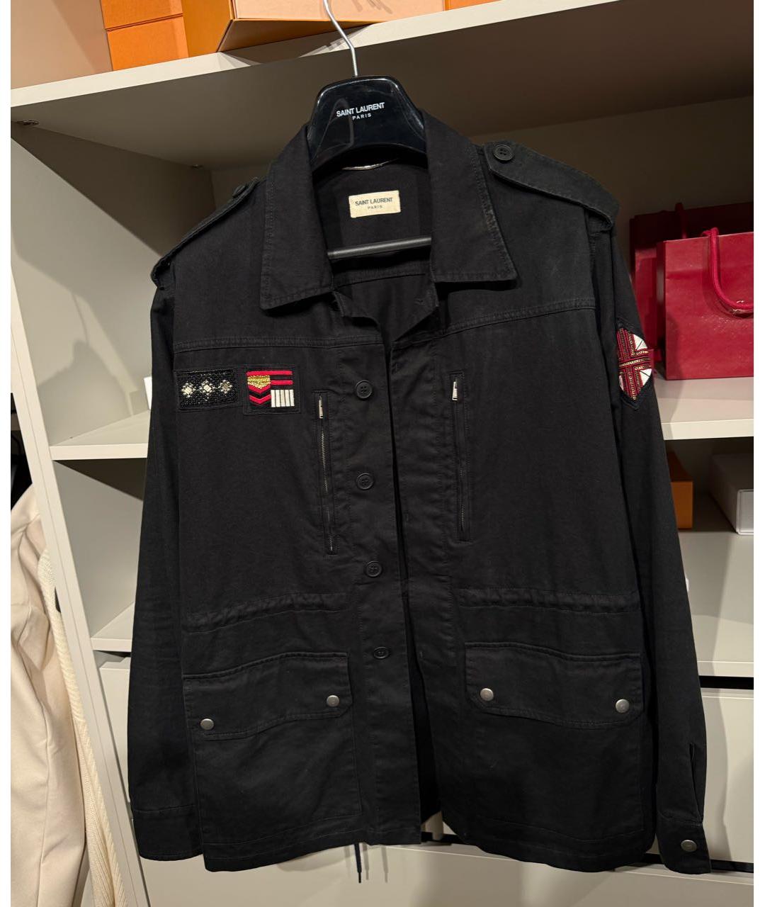 SAINT LAURENT Черная куртка, фото 6