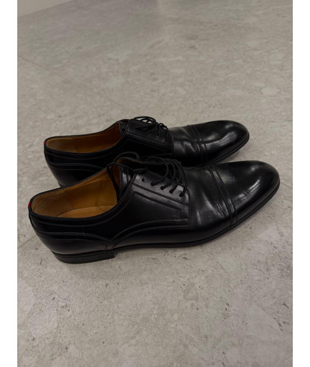 GUCCI Черные кожаные туфли, фото 5
