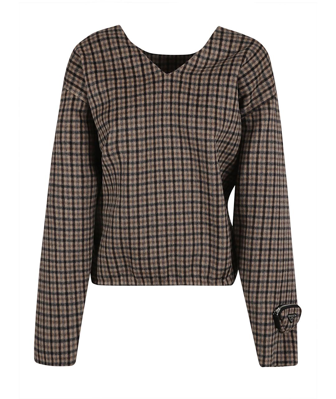 PRADA Коричневая кашемировая рубашка, фото 1