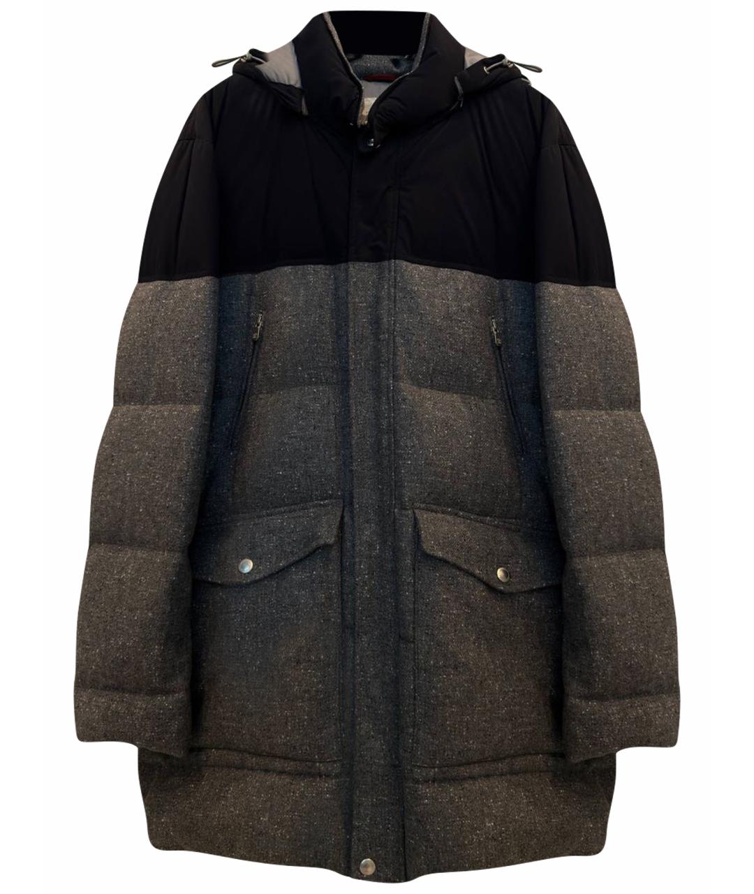 BRUNELLO CUCINELLI Серый кашемировый пуховик, фото 1