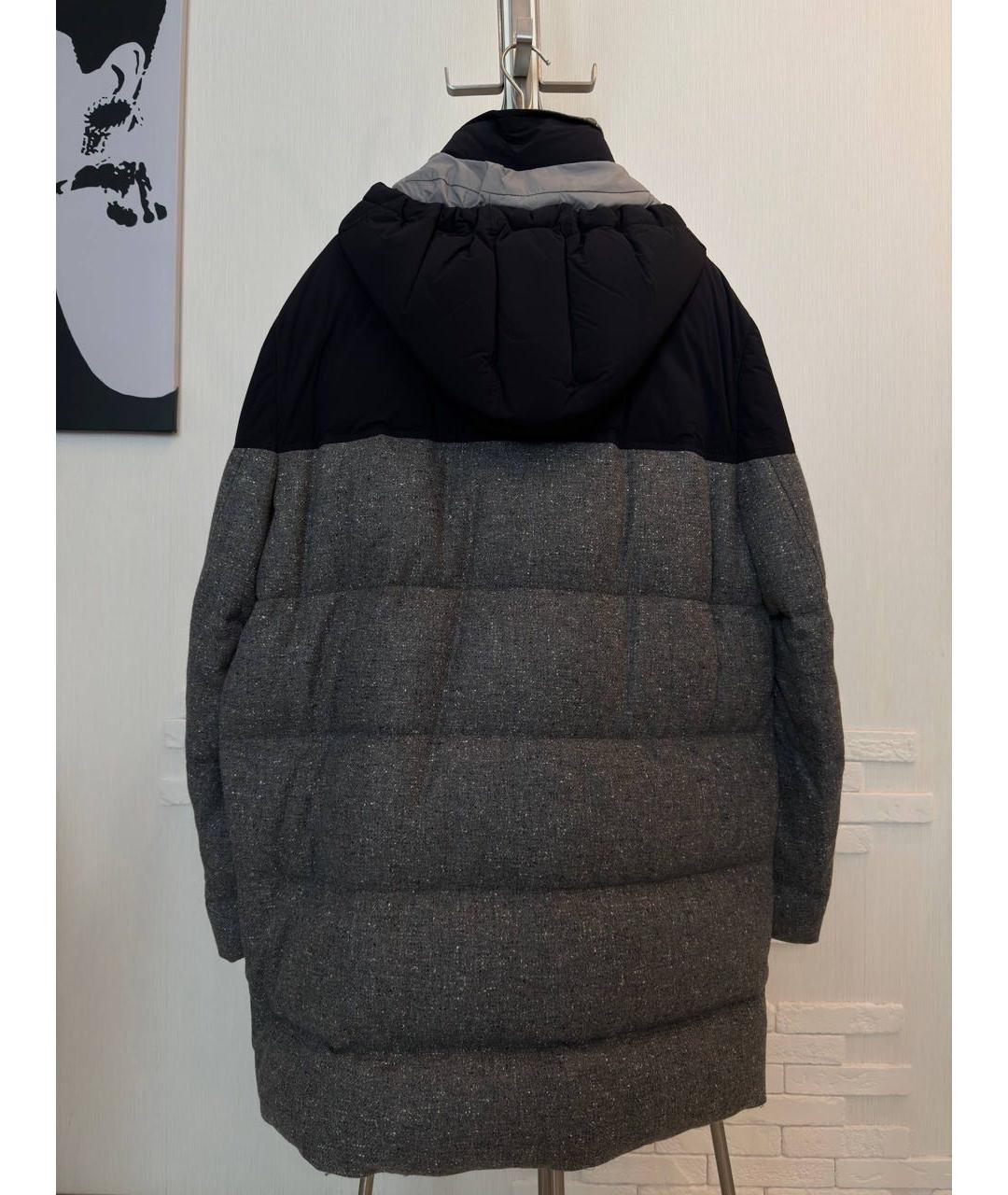 BRUNELLO CUCINELLI Серый кашемировый пуховик, фото 2