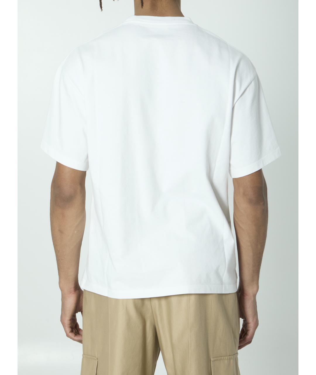 CELINE Белая хлопковая футболка, фото 4