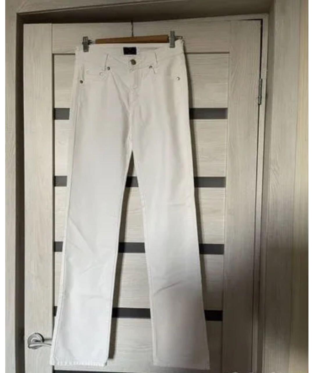 TRUSSARDI JEANS Белые хлопковые прямые джинсы, фото 9