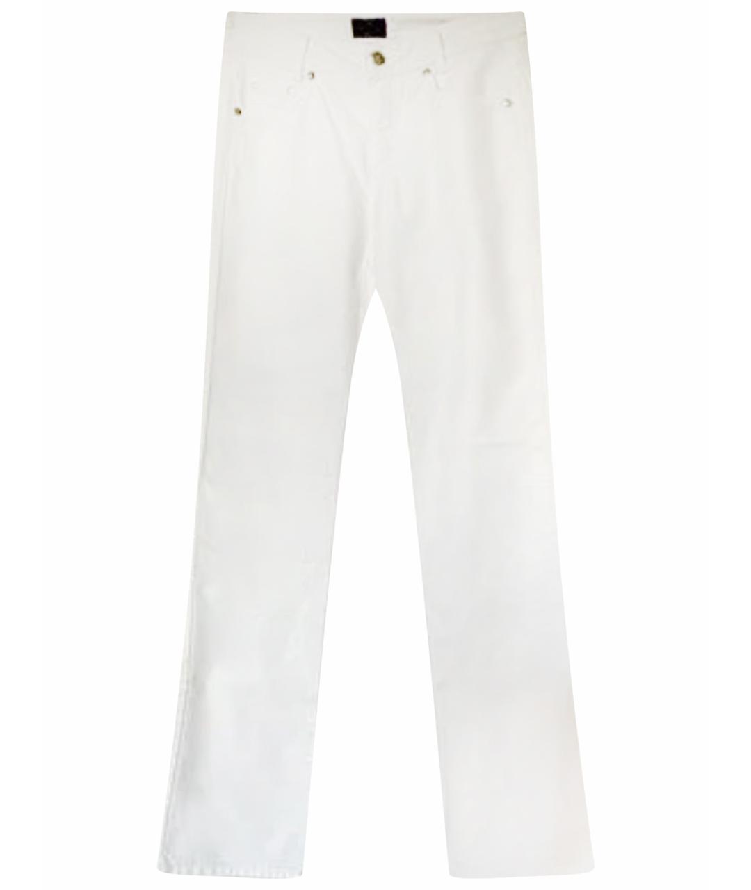TRUSSARDI JEANS Белые хлопковые прямые джинсы, фото 1