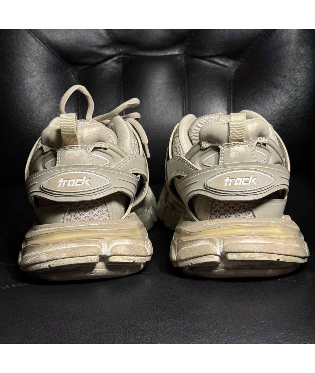 BALENCIAGA Бежевые текстильные низкие кроссовки / кеды, фото 2